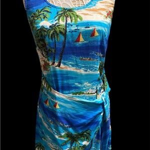 Expressions Tropical front wrap Dress